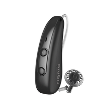 Signia Pure Charge&Go IX – Akku-Hörgerät in Schwarz in detaillierter Ansicht
