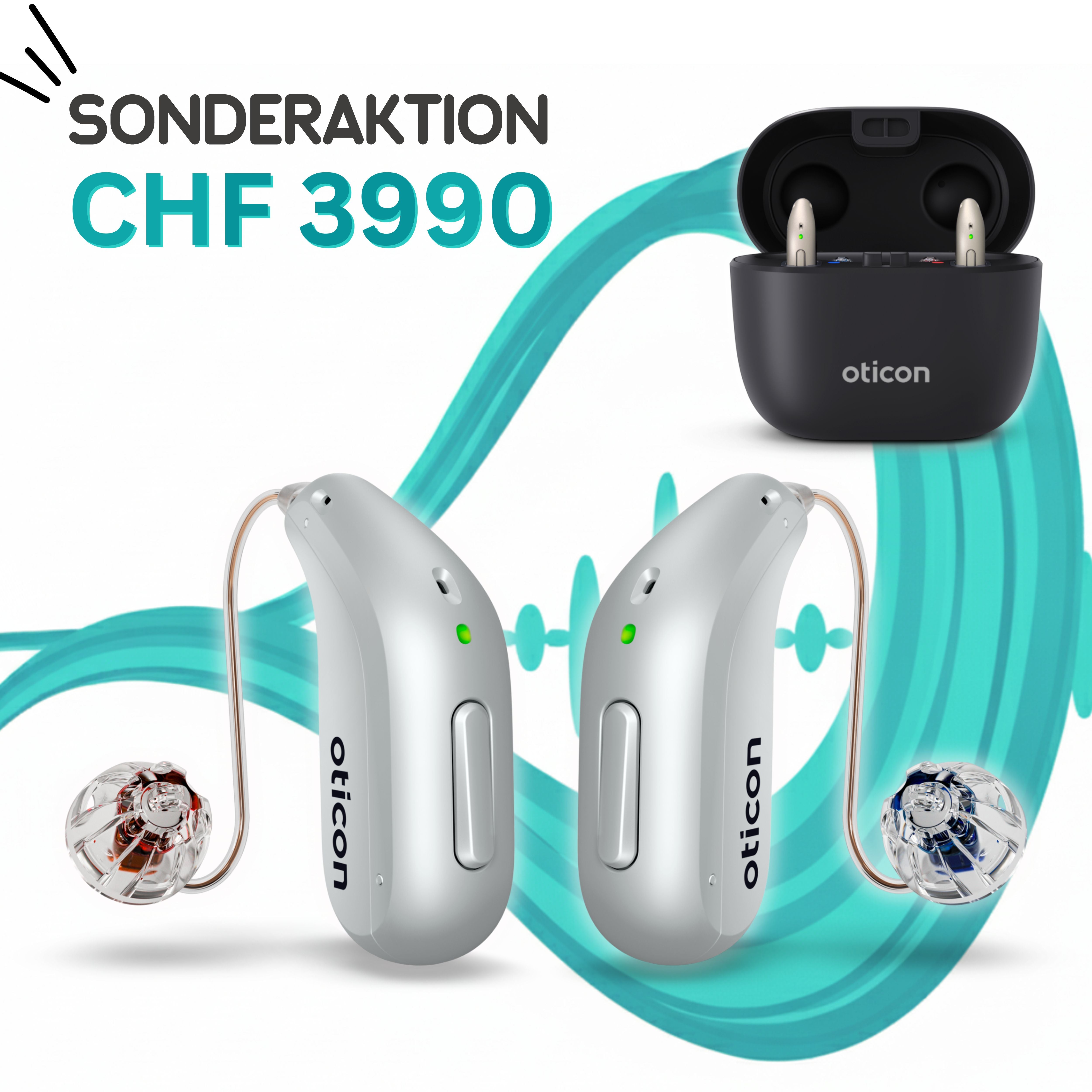 Sonderangebot: 2x Oticon Intent 1 + Smartcharger