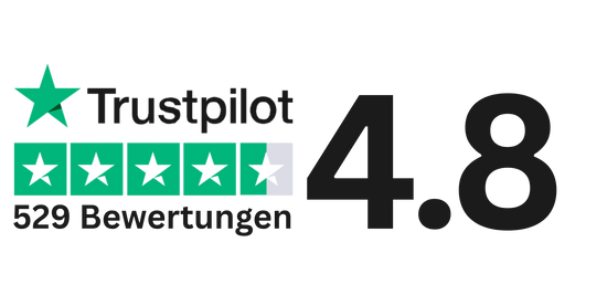 Trustpilot Bewertung 4,8 von 529 Bewertungen