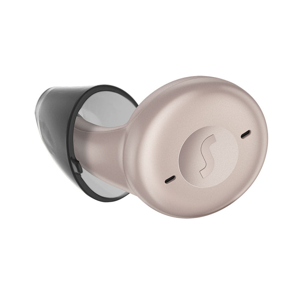 Signia Active Pro IX – Hörgerät in Roségold mit ClickSleeve 3.0 in Grösse S