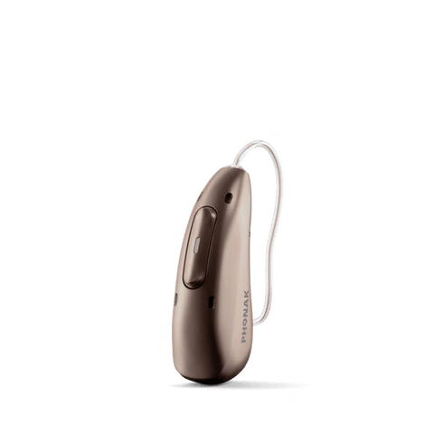 Phonak Audéo Infinio Ultra – Packshot der Farbvariante P4 in Seitenansicht