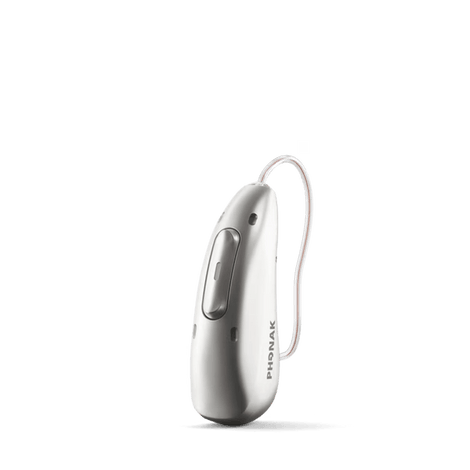 Phonak Audéo Infinio Ultra – Packshot der Farbvariante P6 in Seitenansicht